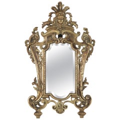 Important miroir de coiffeuse en patine bronze du 19ème siècle
