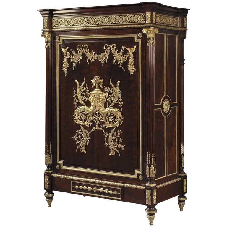 Louis Xvi Style Plum Pudding Mahogany Bas D Armoire Circa 1880 For Sale At 1stdibs
