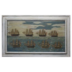 Antique Sailor's Woolwork Picture