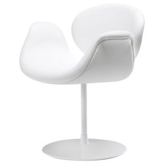 Artifort Tulip Midi Armchair in White with Disc Base by Pierre Paulin