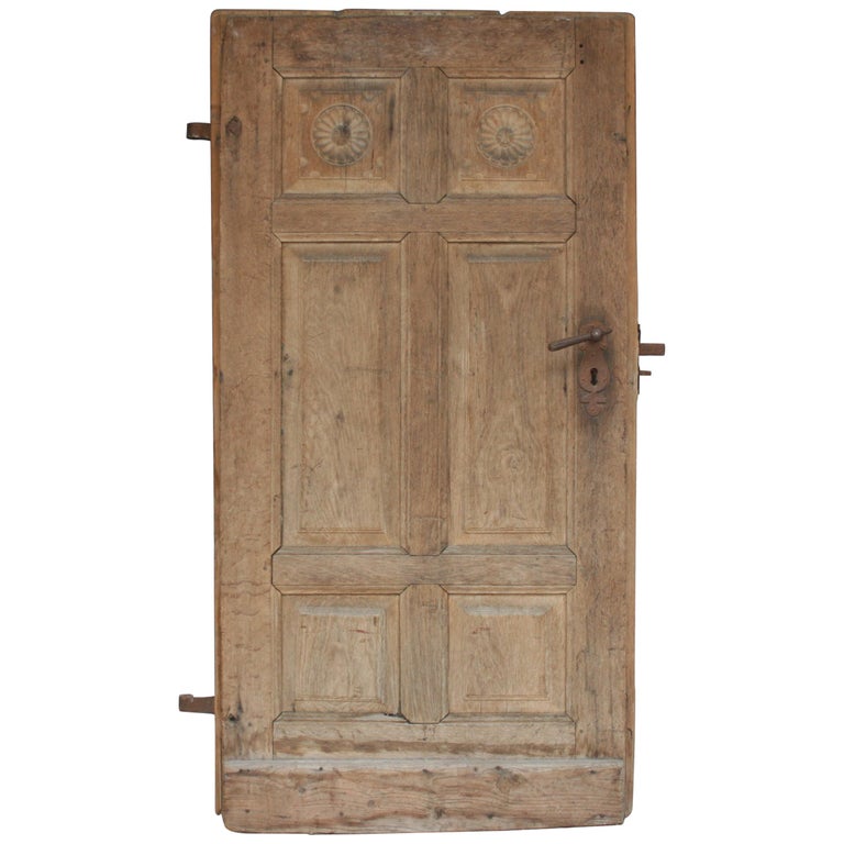 Antique German Door Made of Oak and Fir Wood For Sale at 1stDibs