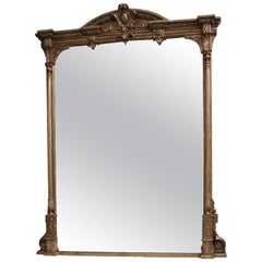 Large and Impressive Victorian Giltwood Overmantel Mirror