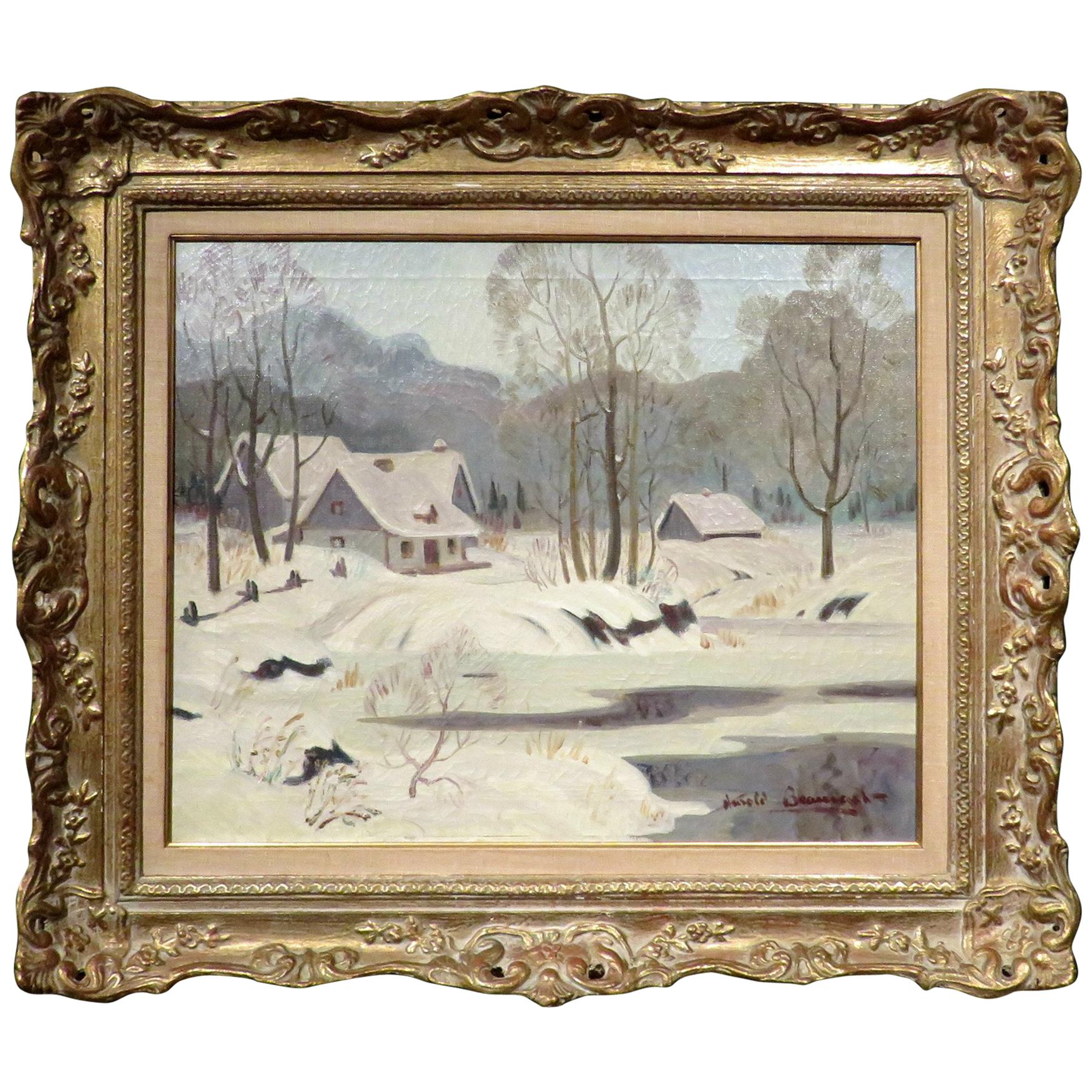 Country Winter Landscape by Thomas Harold Beament, Canadian RCA, PRCA