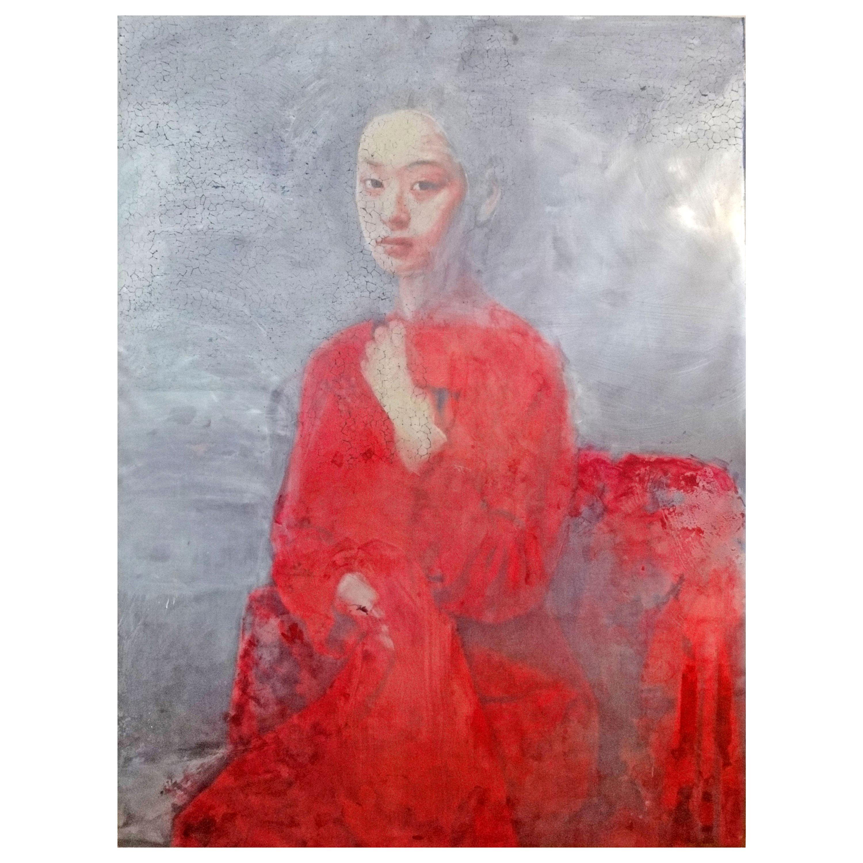 Life size painting from the Belgian visual artist Didier Mahieu For Sale