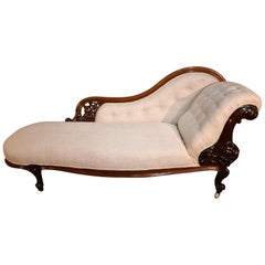 Superior Quality Serpentine Fronted Mahogany Chaise