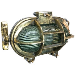 1970s Cast Brass and Aluminium Wall Light with Prismatic Glass and Tilt Function