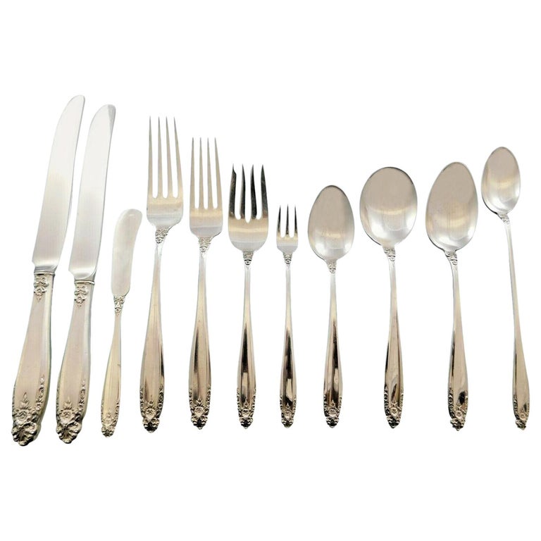 Prelude by International Sterling Silver Flatware Set Dinner Service 145 Pieces For Sale