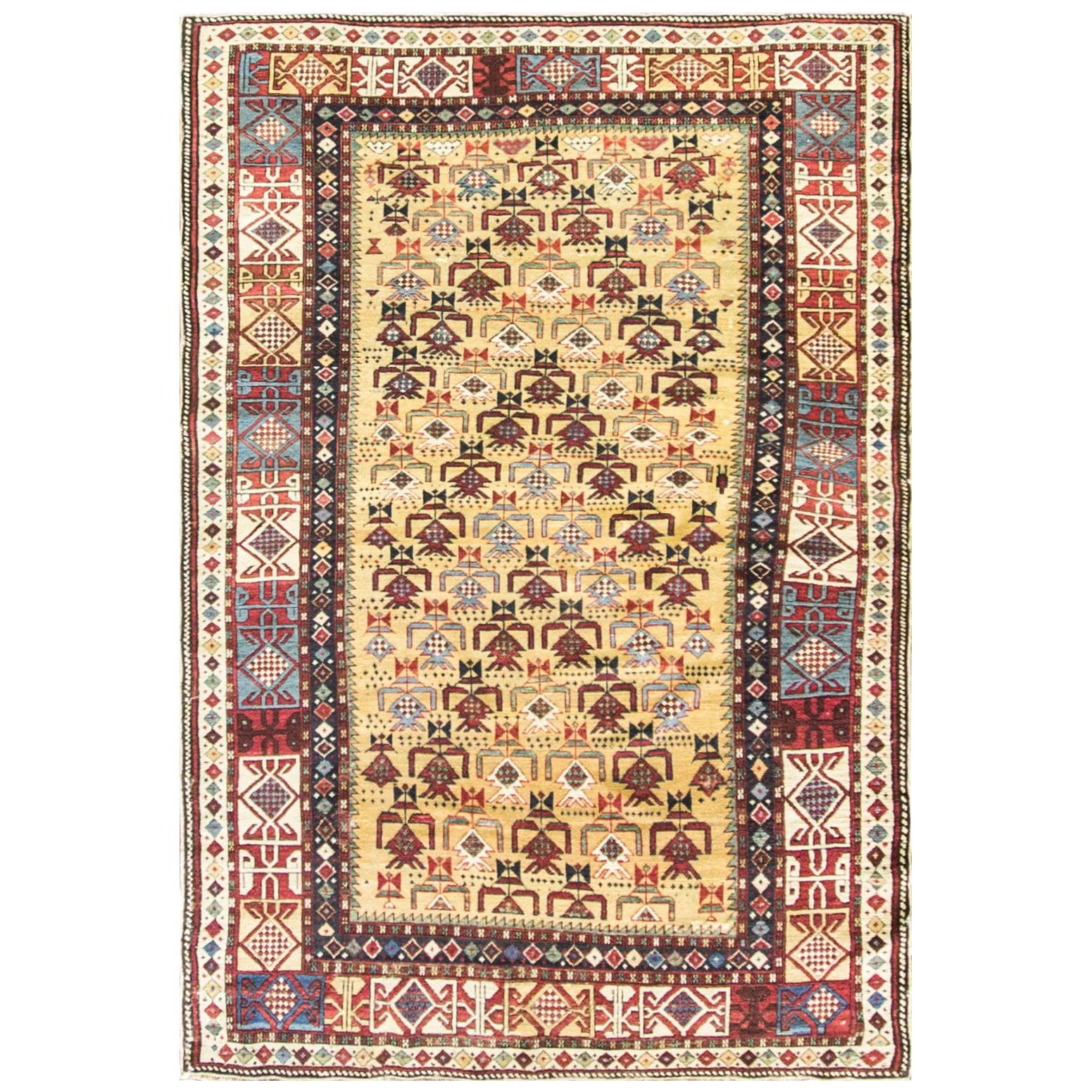 Antiker kaukasischer Schirwan-Teppich, sehr fein