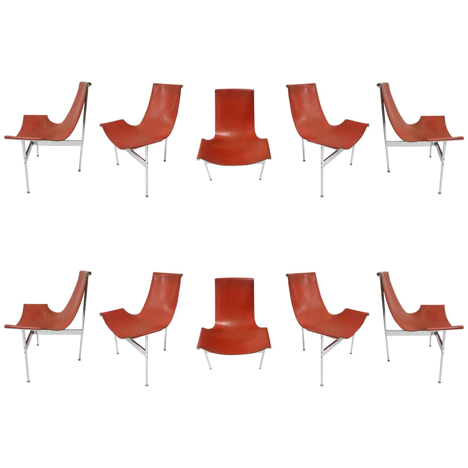 Ten Original T-Chairs by Katavolos, Kelly, Littell for Laverne, 1967