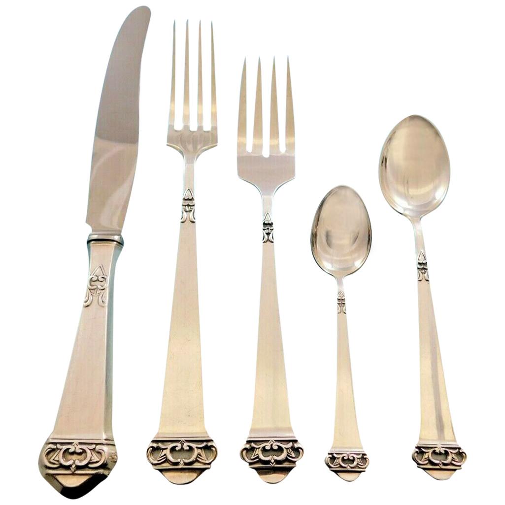 Saga by Mylius Silver Brodrene 830 Servizio di posate 50 pezzi Norweigan traforato