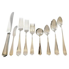 Ensemble de couverts en argent sterling pour 12 personnes 111 pièces du Maryland par Alvin