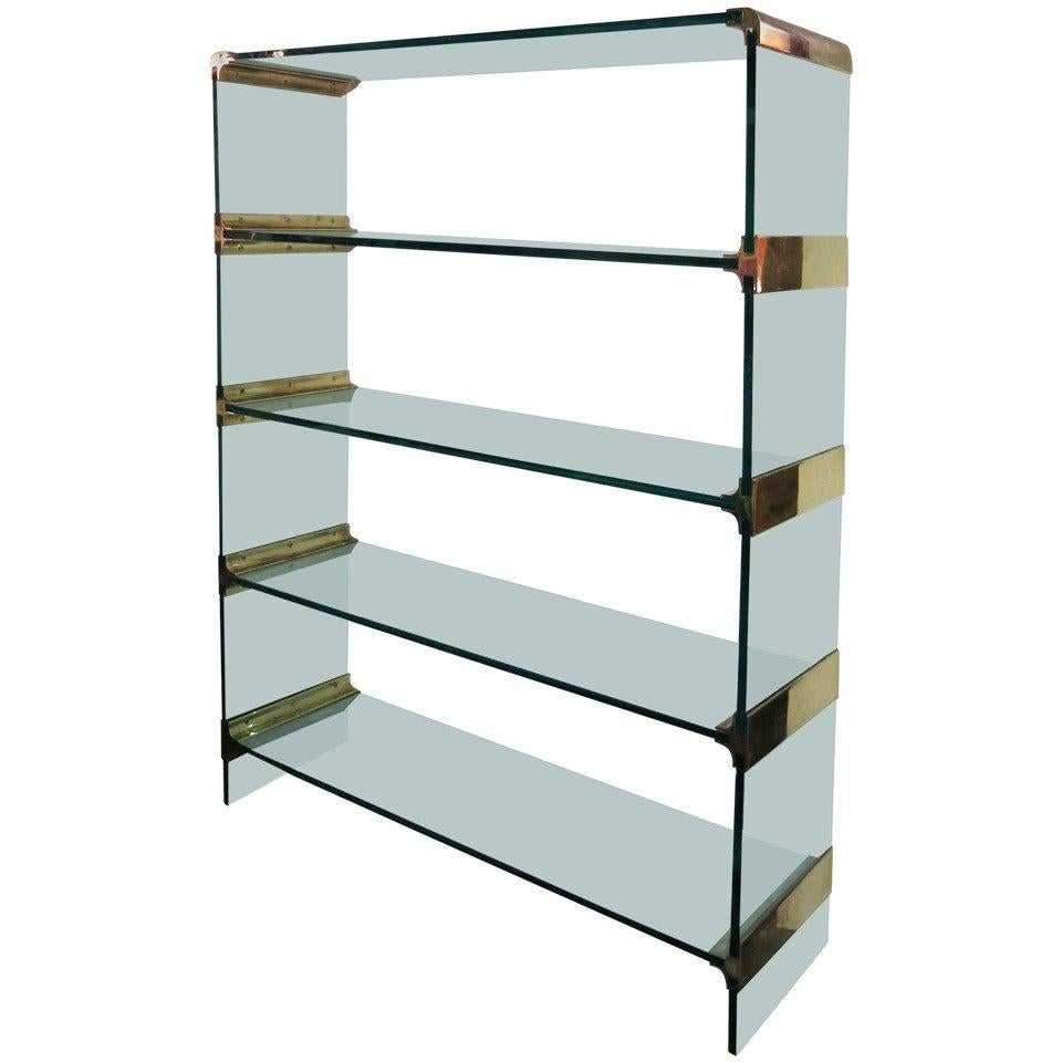 Freestanding Glass Shelving or Display Unit by Pace, USA, circa 1975