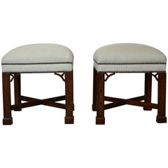 Chippendale Style Bench Set of Two