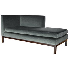 Cube Upholstered Chaise in Wool, Vica designed by Annabelle Selldorf