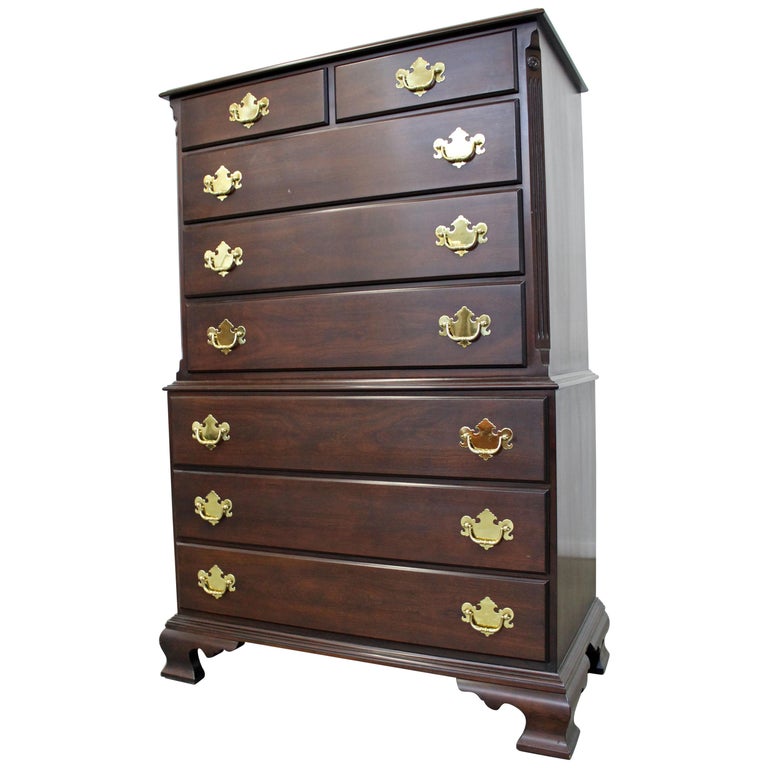 Vintage Chippendale Statton Old Town Cherry Dresser For Sale At