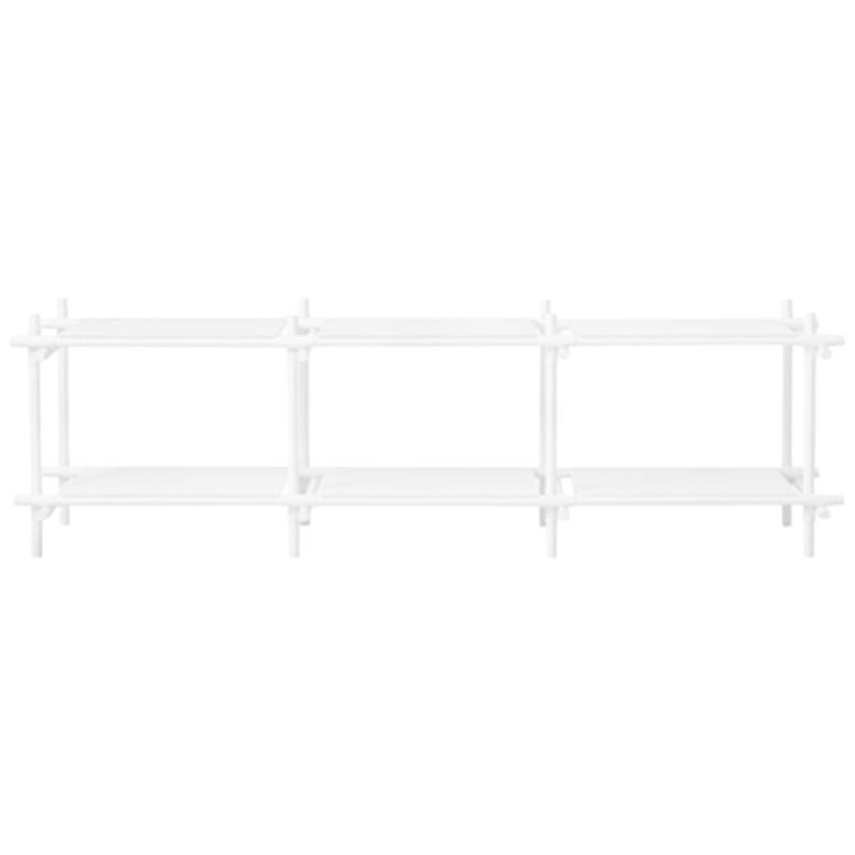 Stick System, White Shelves with White Poles, 3x2 For Sale