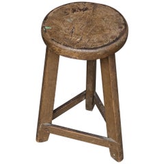 Primitive Farmhouse Rustic 3-Legged Artist Painters Stool Prop Plant Stand