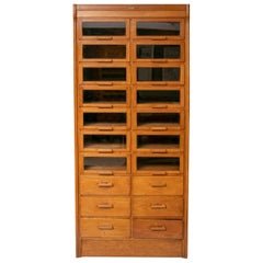 Vintage Oak Haberdashery or Shop Cabinet or Drawers