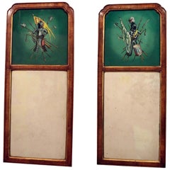 Pair of Unusual Trumeau Mirrors