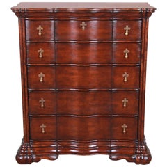 Carved Mahogany Seven-Drawer Highboy Dresser