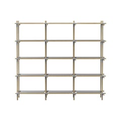 Stick System, Light Ash Shelves with Grey Poles, 3x5