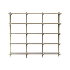 Stick System, Light Ash Shelves with Grey Poles, 3x5