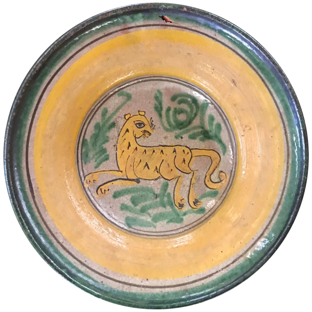 Antique Guatemalan Majolica, Cheetah