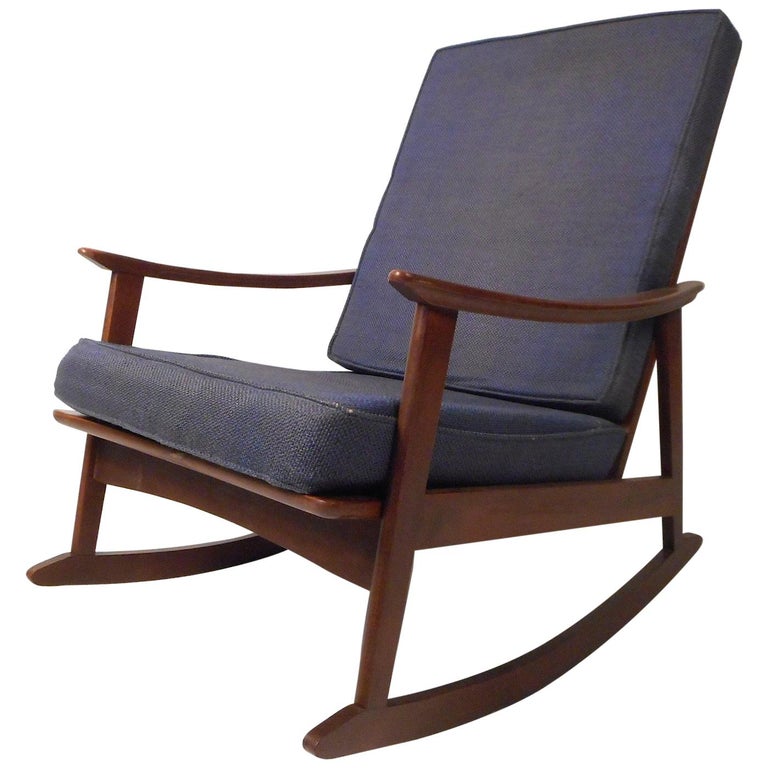 Mid-Century Modern Rocking Chair For Sale at 1stDibs | mid century rocking  chair, mid century rocker chair, danish modern rocking chair
