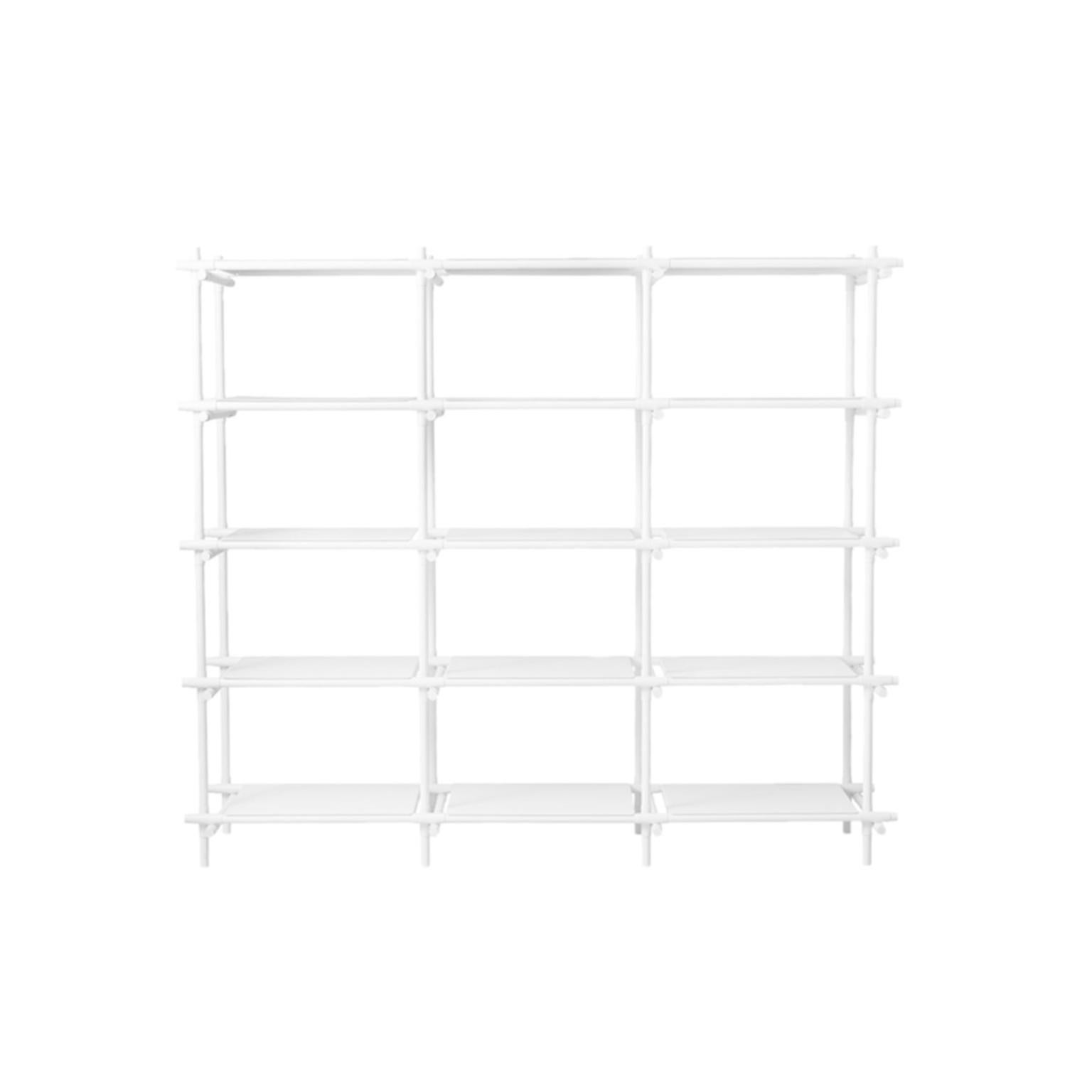 Stick System, White Shelves with White Poles, 3x5 For Sale