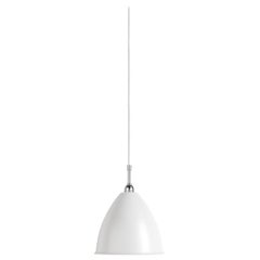 BL 9 Pendant, Medium, Chrome Base, White