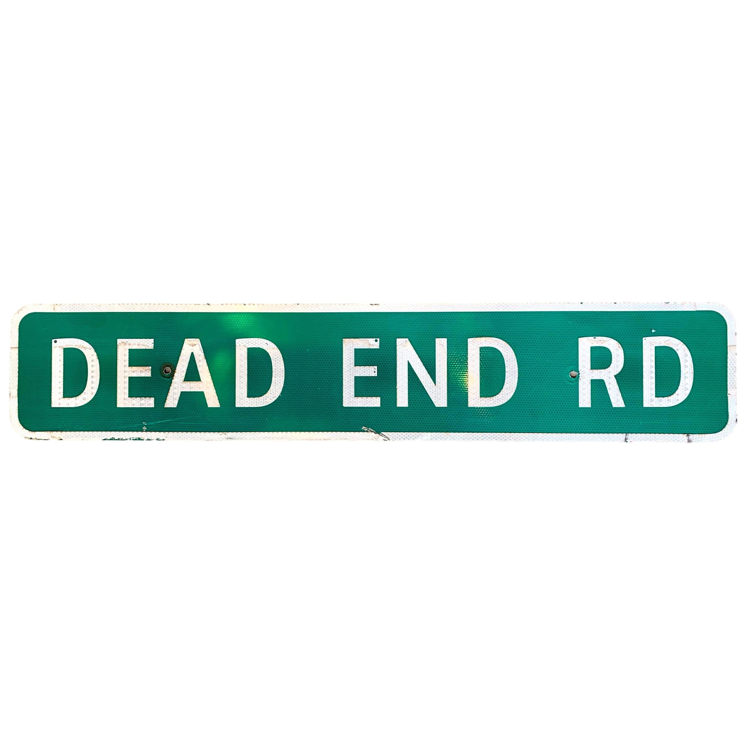 Long 'Dead End' Highway Sign