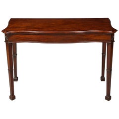 George III Mahogany Serpentine Serving Table