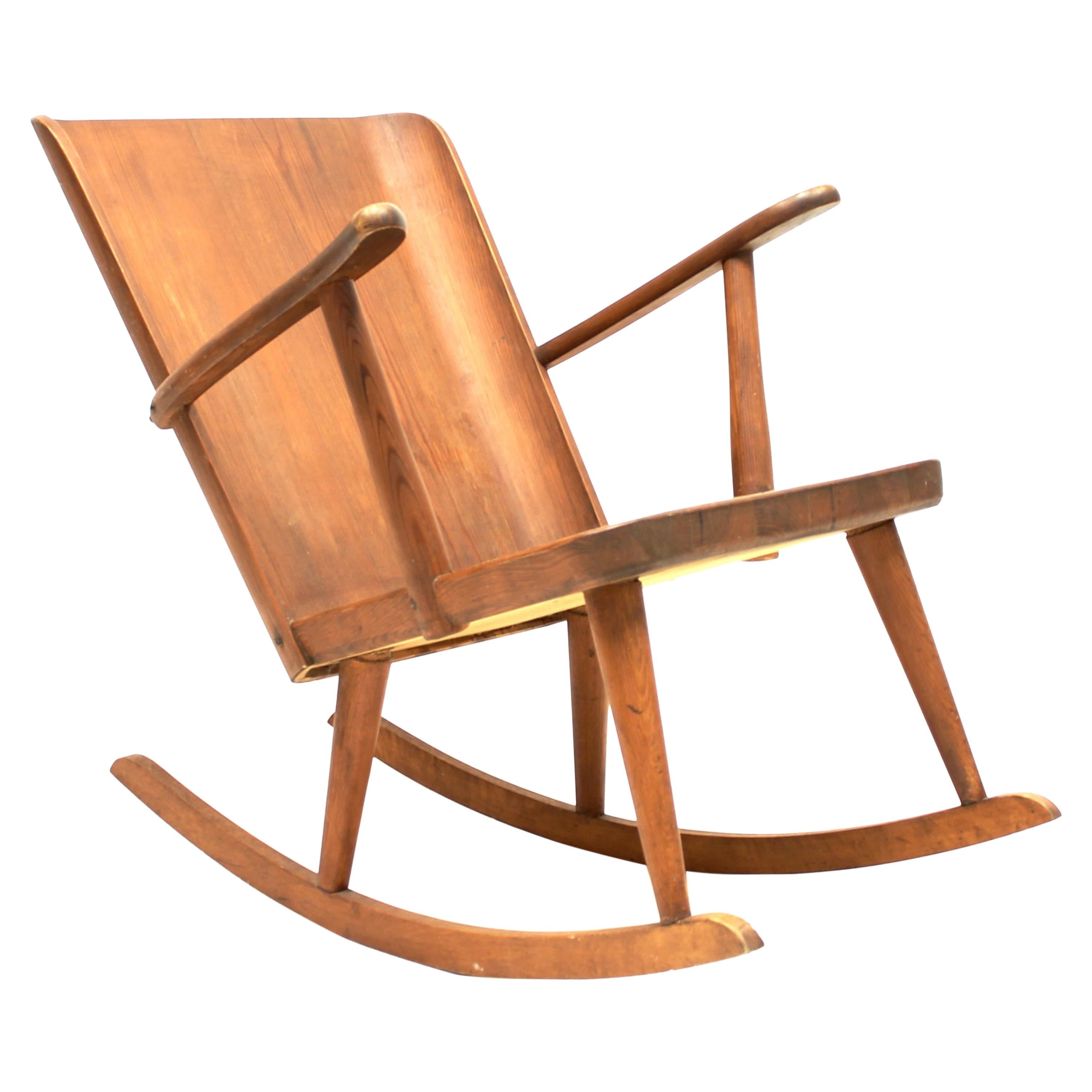 Pine Rocking Chair by Göran Malmvall in the Svensk Fur Range for Karl Andersson For Sale