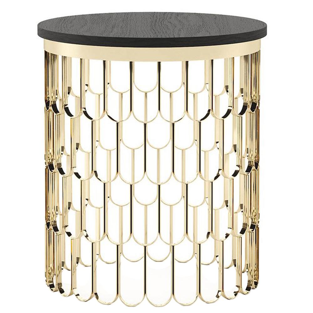 Scales Side Table in Gold Finish