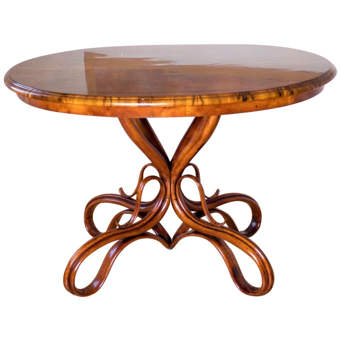 Beautiful Thonet Restored Table, Art Nouveau, 19th Century For Sale