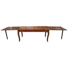 French Antique Cherrywood Extending Farmhouse Table