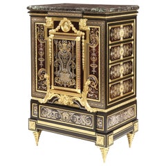 Rare cabinet de marqueterie Boulle attribué à Charles-Guillaume Winckelsen