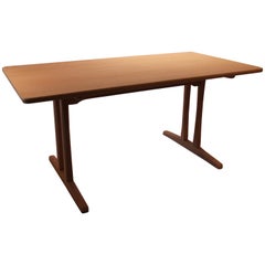 Shaker Dining Table, Model C18, of Soap Treated Oak by Børge Mogensen, 1960s