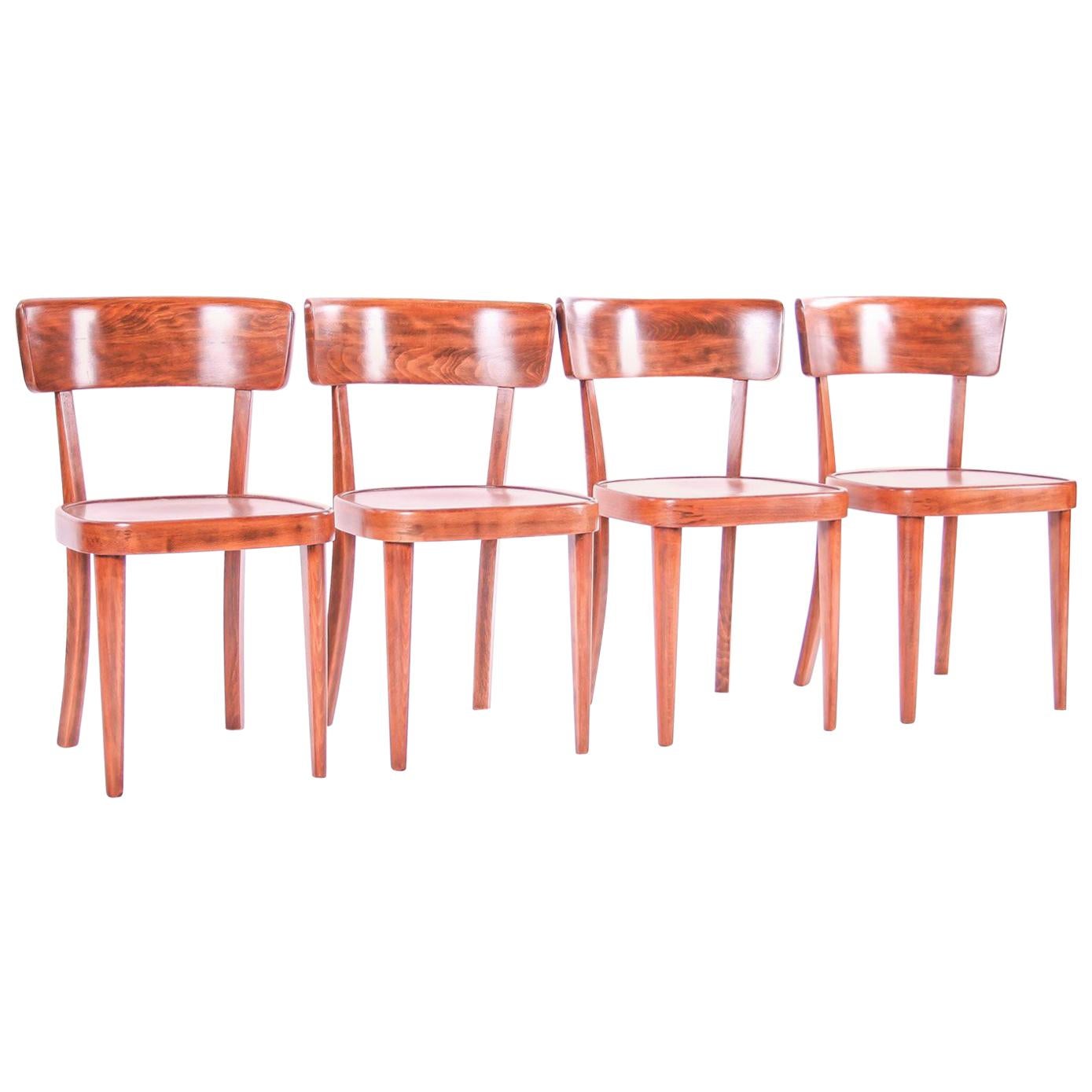Czech Interwar Avantgard Design Dining Chairs by Jindrich Halabala 'Up Zavody' For Sale
