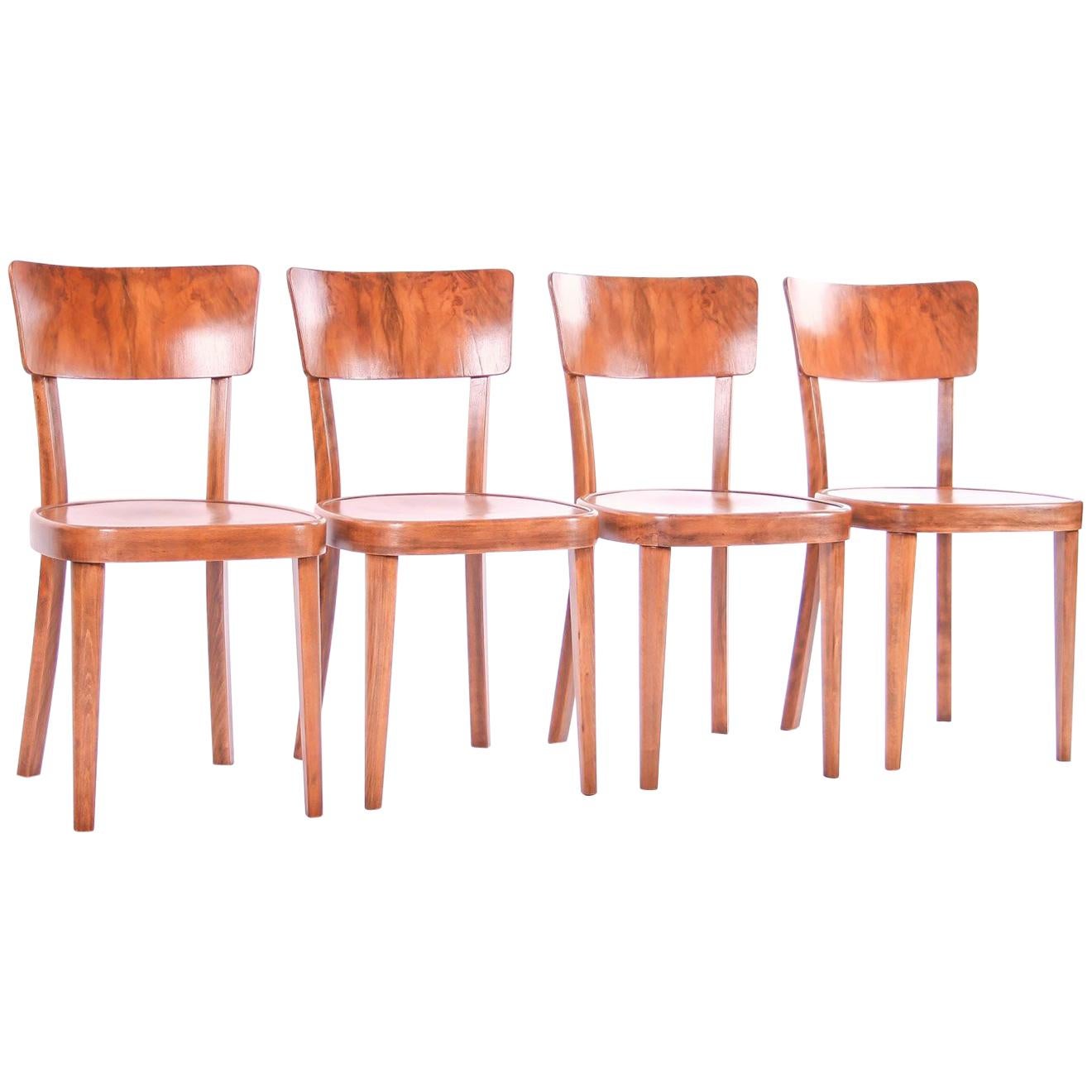 Czech Interwar Avantgard Design Dining Chairs by Jindrich Halabala 'UP Zavody' For Sale