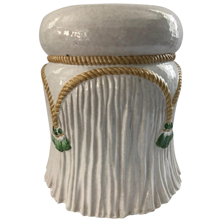 Charming Rope And Tel Ceramic Garden Seat Side Table For At Charming Rope And Tel Ceramic Garden Seat Side Table For
