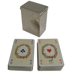 English Victorian Sterling Silver Playing Card Box, 1899