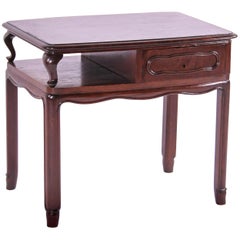 Czech Historism Design Table with Storage and Drawer