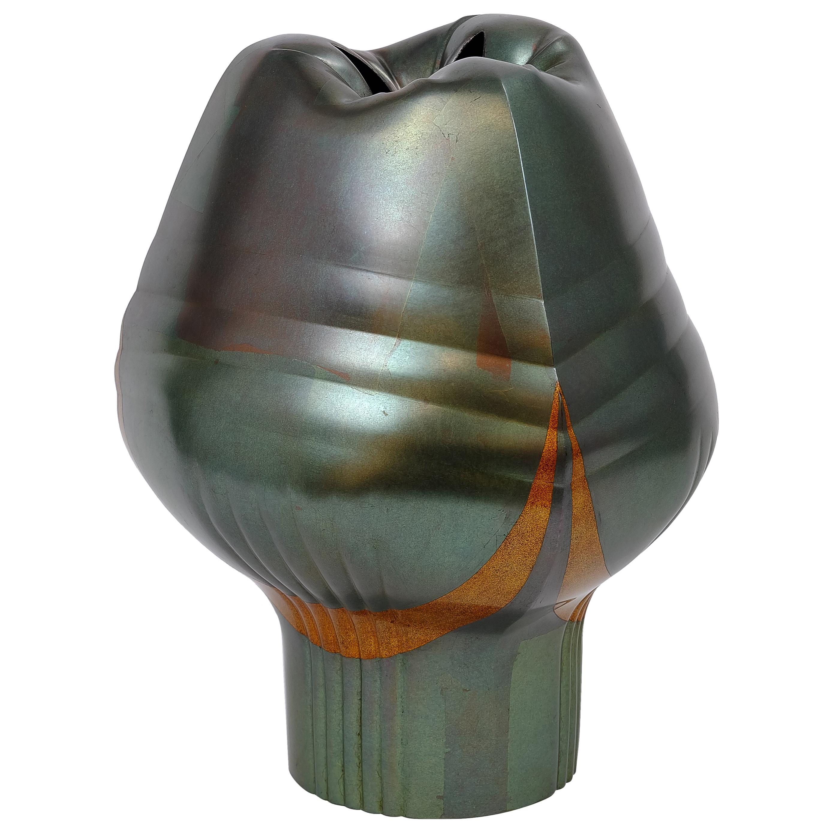 Contemporary Japanese Urushi Lacquer Vase For Sale