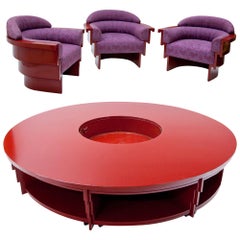 Studio A Lounge Chairs and Coffee Table, Italy 20th Century