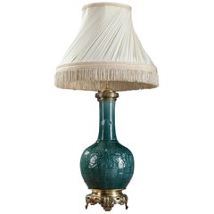Theodore Deck Porcelain Vase Mounted as Lamp