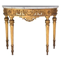 18th Century Giltwood Console Louis XVI Period