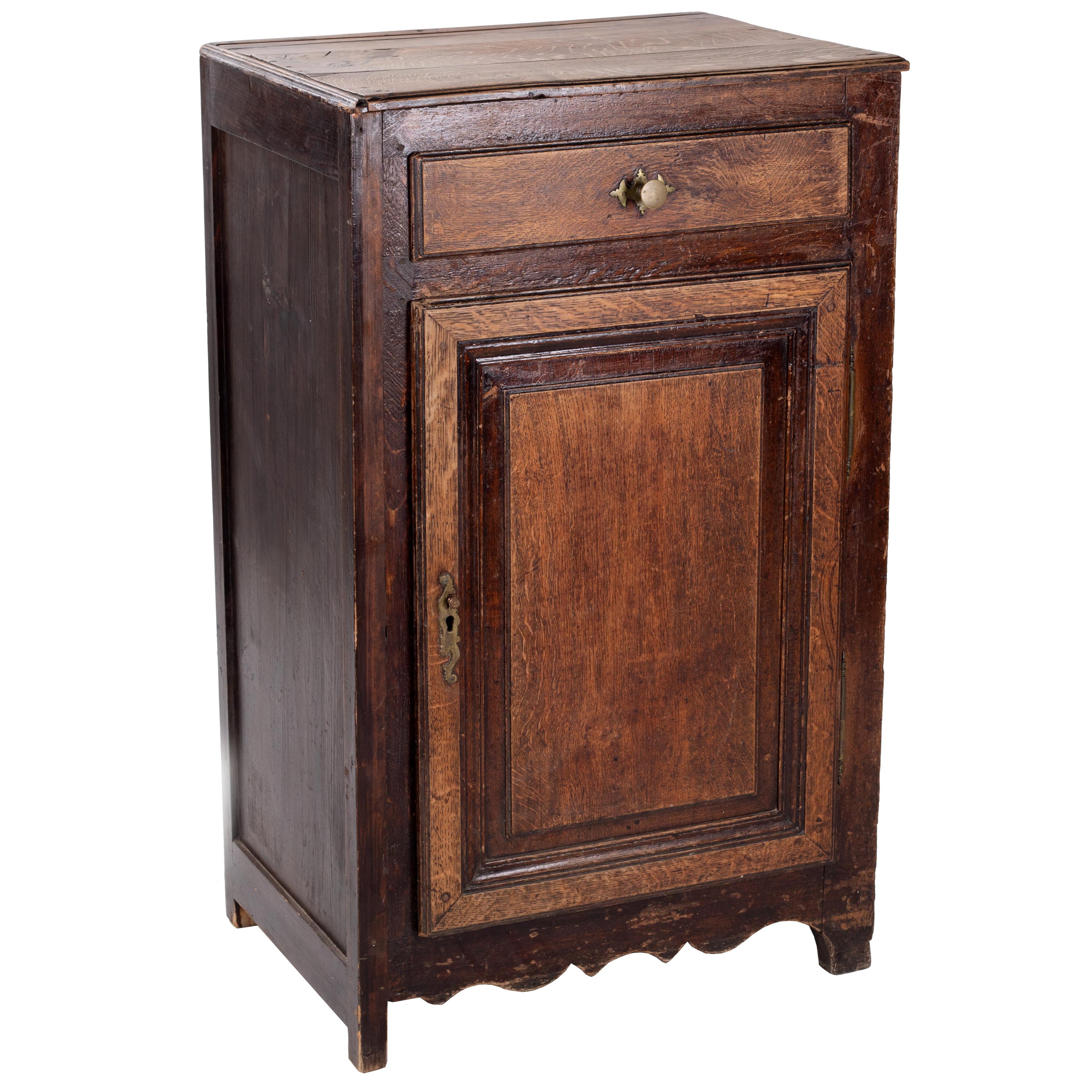 19th Century One Drawer and One Door French Cabinet