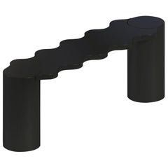 Contemporary Bench Black Aluminium Hella by Chapel Petrassi
