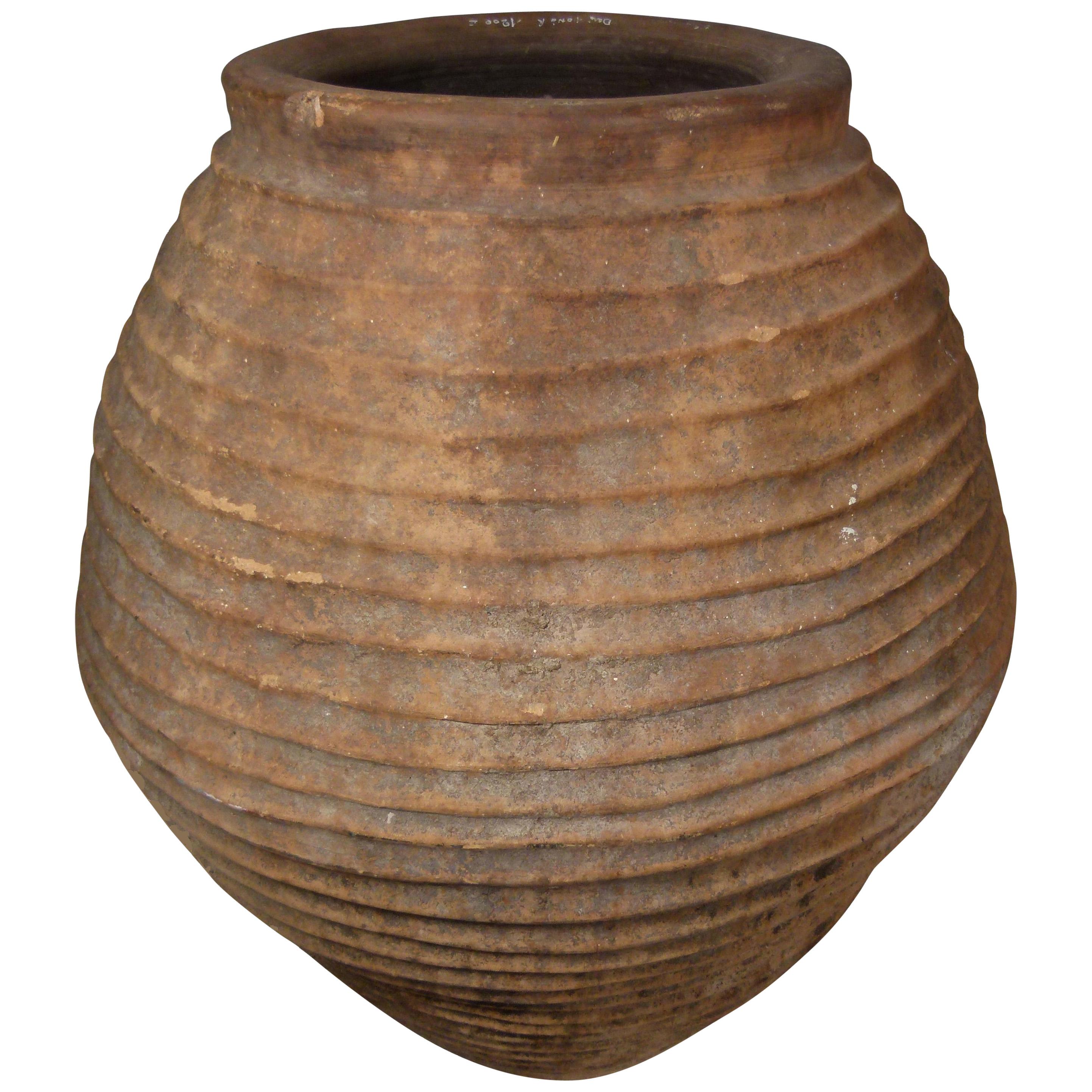 18th Century Spanish Red Clay Jar